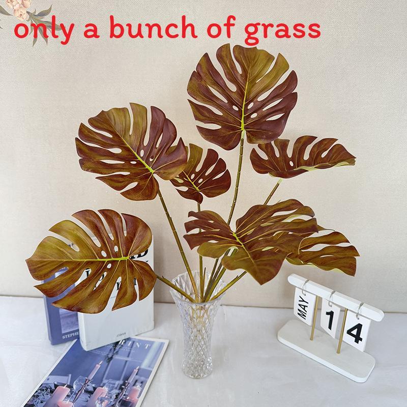 Green Leaf Artificial Plant Decor For Home Living Room Background Wall With Realistic Texture