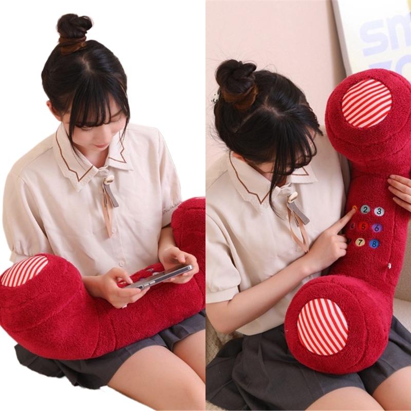 Plush Phone Throw Pillow Funny Telephone Doll Toy Sleep Pillow Christmas Decors for Bedroom Sofa Birthday Gift for Kid