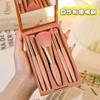 5pcs Makeup Brushes with Mirror Eyeshadow Loose Powder Brushes Mini Multifunctional Makeup Brushes