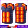 Men's USB Heated V-Neck Cotton Thermal Vest with Smart Temperature Control.