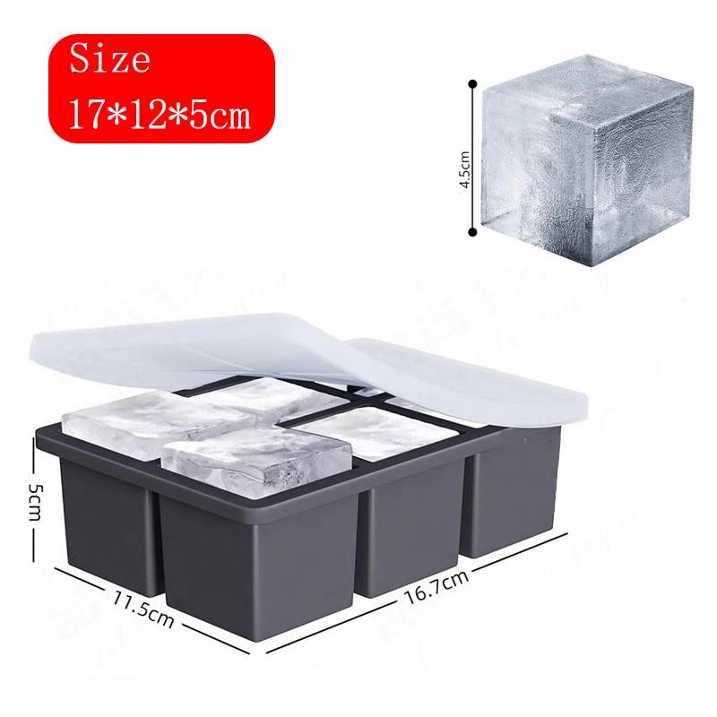Silicone Ice Cube Molds Spherical Ice Maker Reusable Ice Cube Moulds for Whiskey Cocktail Juice DIY  Barware Kitchen Tools