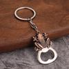 Lightweight Metal Bottle Opener Keychain Frog Wolf Turtle Lion Shape Mini Pocket Beer Opener Suitable for Outdoor Picnic