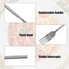 2Pcs Extendable Fork, Stainless Steel Telescopic Forks With Long Handle, Extended Fork for BBQ Dinner Fruit Dessert, Extends 8.4 To 25.2 Inch