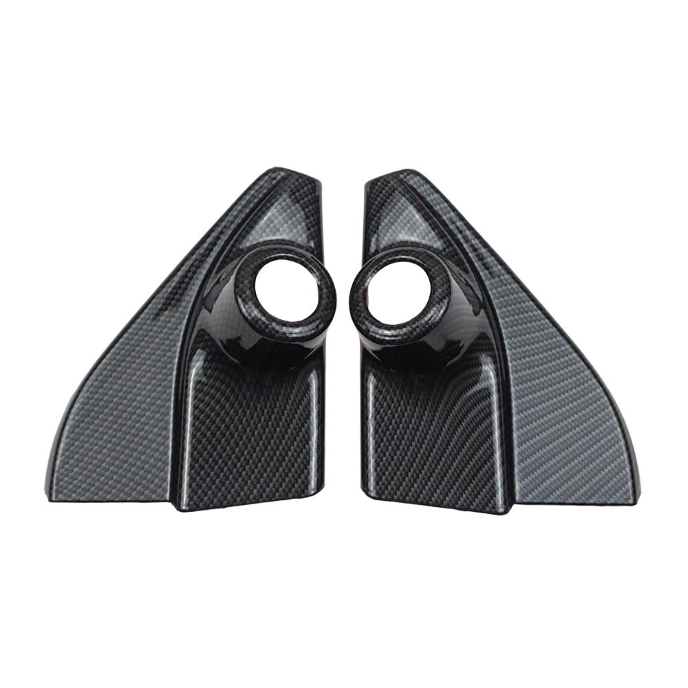 2 pièces Garniture de Cadre de Haut-parleur de Pilier de Voiture Couleur Fibre de Carbone Motif Bambou pour Toyota Hilux Revo Conquest 2015-2021 Toyota Fortuner