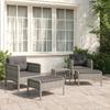 VidaXL Garden Lounge Set 5 Pcs with Cushions Grey Wicker 319682