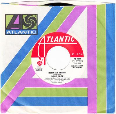 7-Zoll-Schallplatte GENE PAGE - Into My Thing 453338 Atlantic 1976 US Soul/Funk Gebraucht
