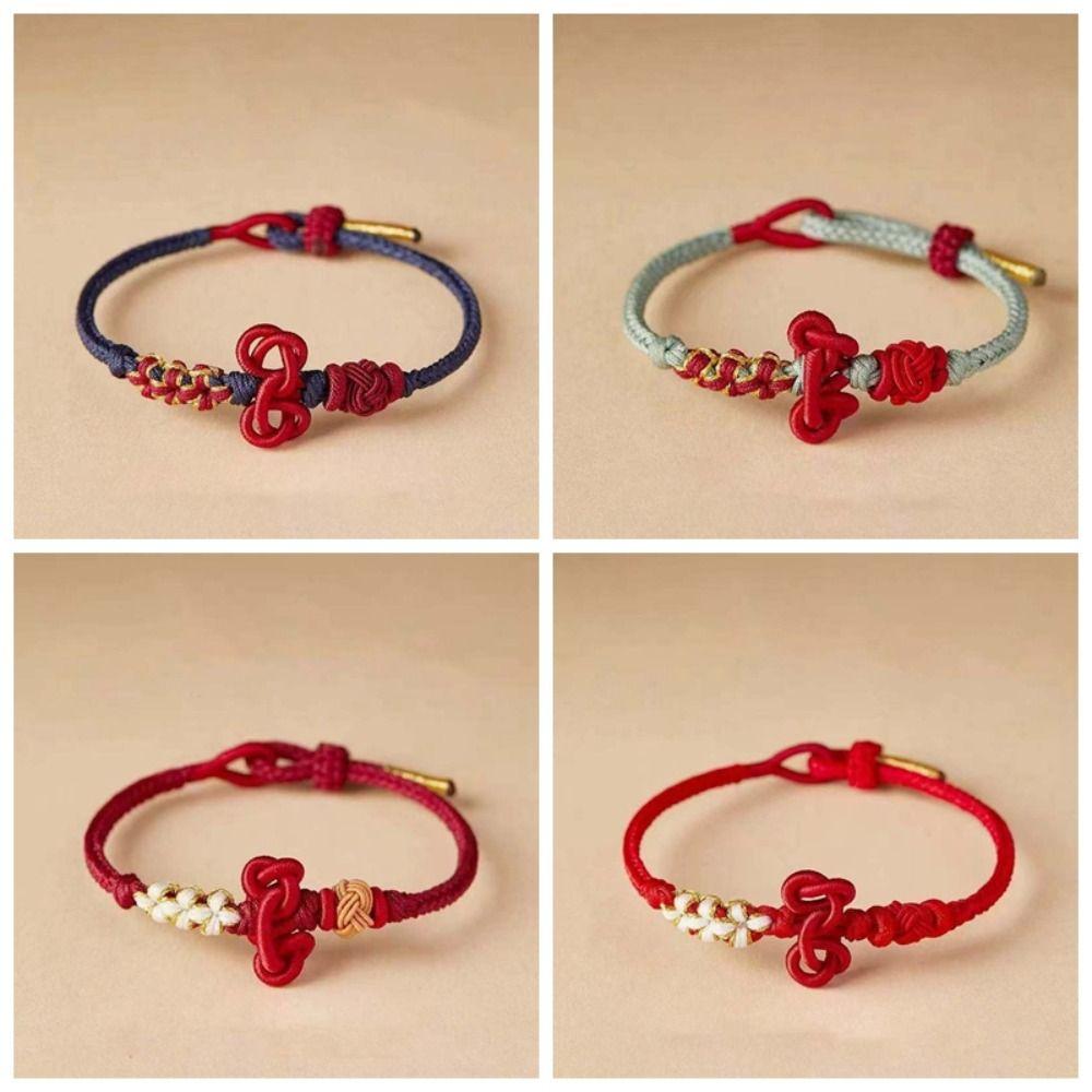 Personality Wenchang Knot Wrist Rope Fortunate Ornaments Chinese Knot Bangle  Women