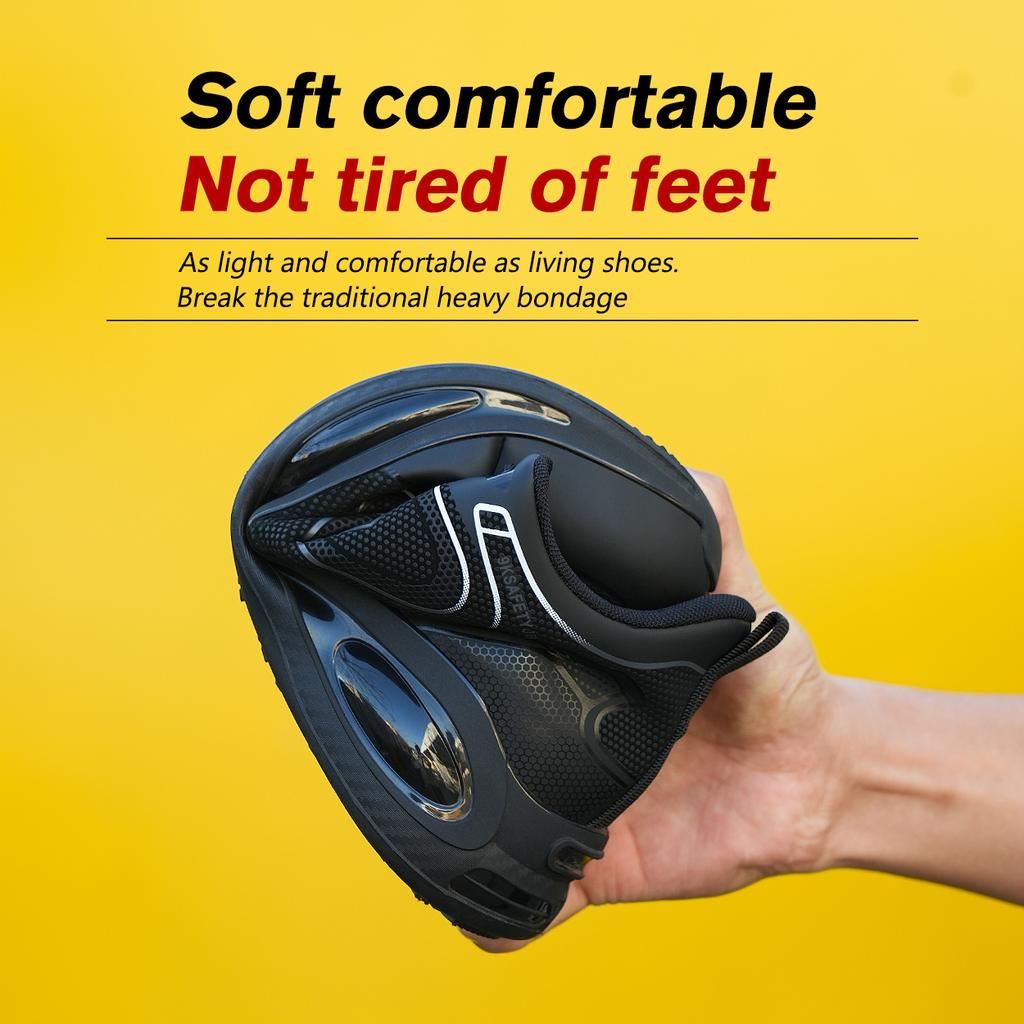 Size 47 48 Waterproof Work Safety Shoes Men Women Steel Toe Work Sneakers Rotating Button Air Cushion Protective Safety Boots