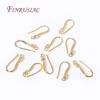 18K Gold Plated Cubic Zircon Ear Wire with Open Loop Earring Hooks Jewelry Earrings Making Supplies DIY Findings Accessories