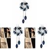 Winter Flower Necklace With Water Drill Gemstones For Elegant Office Wear