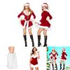 Festive Women's Xmas Dress Red Santa Outfit Off-shoulder Tube Top Cosplay