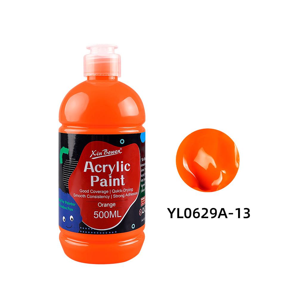 Acrylic Paint Set - 12 Colors, 500ml, Waterproof, Ideal for Art Students and DIY Projects
