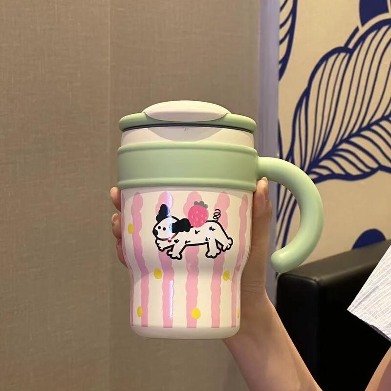 MRSIKEY Cartoon Anti-Drop Insulated Straw Tumbler