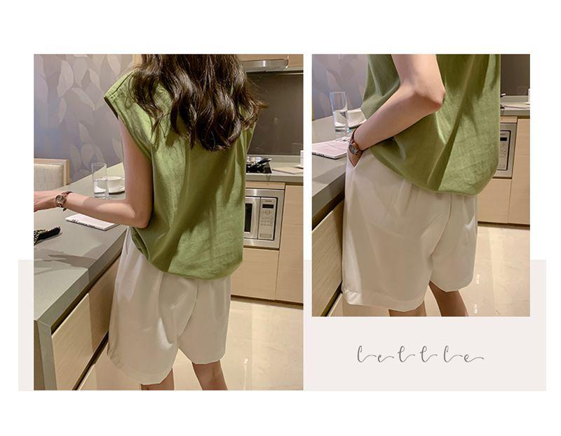 Spring/Summer Sleeveless Women's Round Neck Loose Camisole - Hong Kong Style Sports Vest