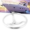13‑1 2in 25 Degree Steering Wheel 3 Spoke with 5 8in Nut Knob Marine Boat Accessories