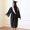 Unisex Matte Graduation Cap Gown Set with Fake Shirt Collar And Neck Tie Professional Formal Attire Bachelor's Uniform for High School College