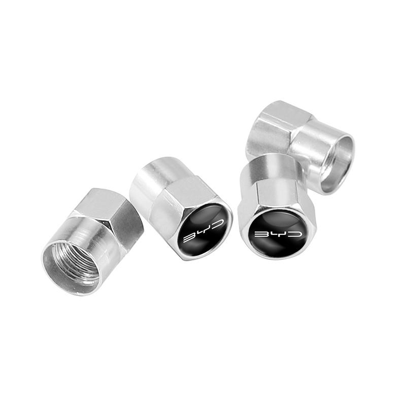 

4PCS Metal Alloy Car Wheel Tire Valve Stem Caps For BYD F3 E6 Yuan Plus Atto F0 G3 I3 Ea1 Song Max Tang Dmi F3 2din 2014 G6 Qin