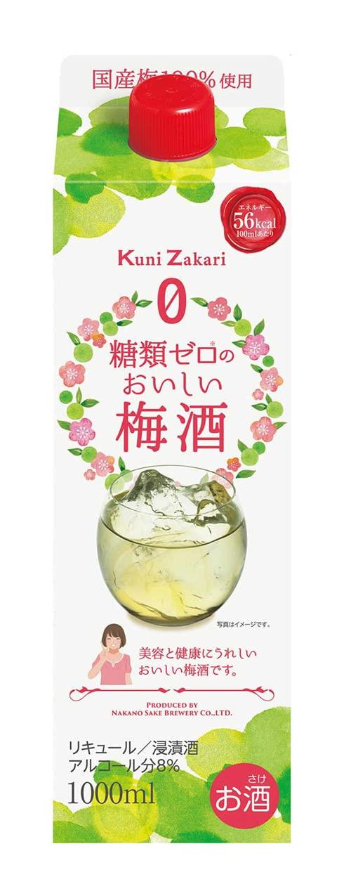 Накано Сюдзо Кунидзакари Вкусное сливовое вино Айти 1000 мл x 3 Бумажное Без сахара [Сливовое вино, 8% алкоголя, Префектура, Япония, Бутылки, Картонная коробка]