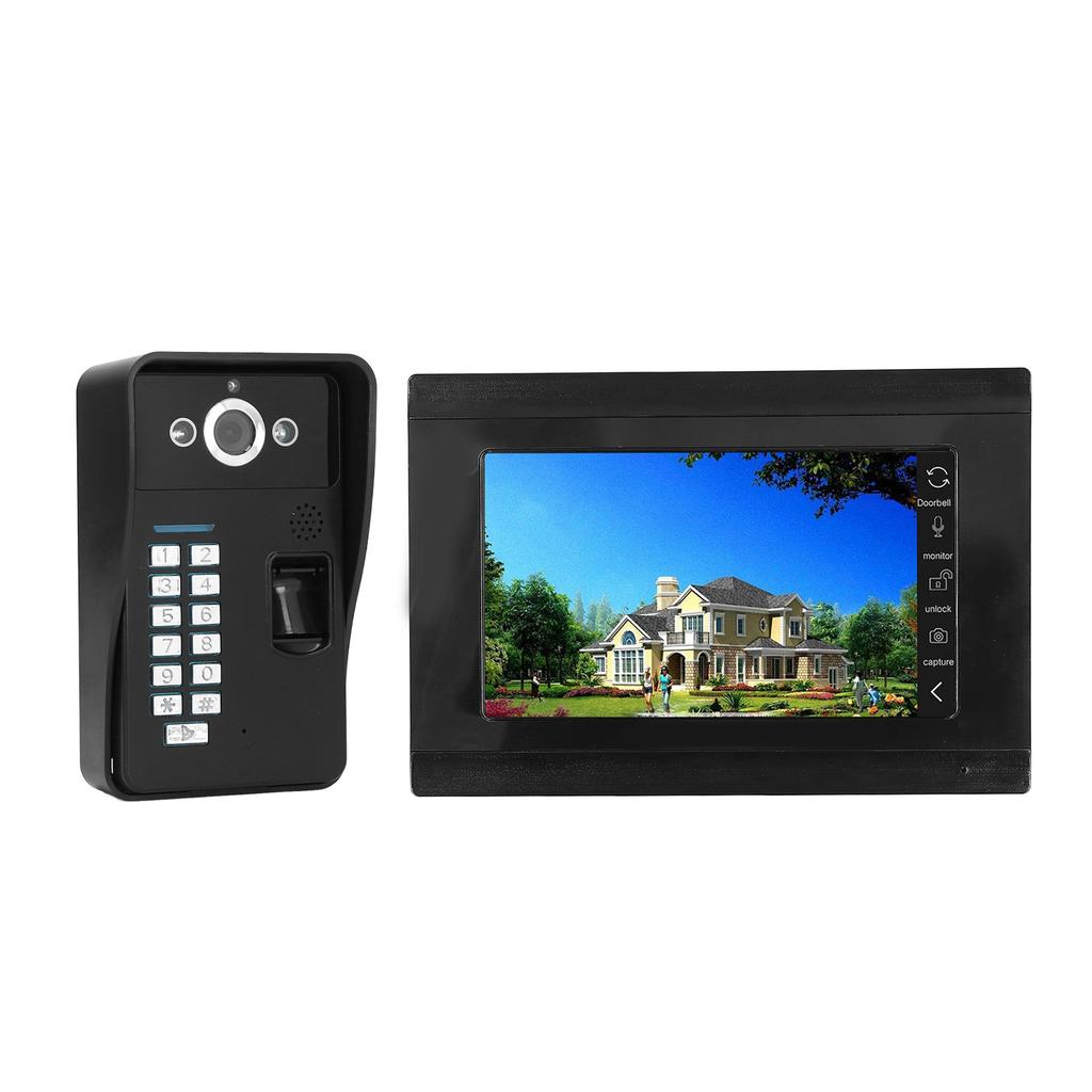 100?240V Fingerprint Visual Doorbell Wireless WiFi Password Doorbell Support Remote Recording