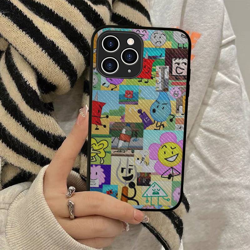 Bfdi Poster Battle For Dream Island Phone Case Hard Leather Case for iPhone 11 12 13 Mini Pro Max 8 7 Plus SE 2020 X XR XS Coque