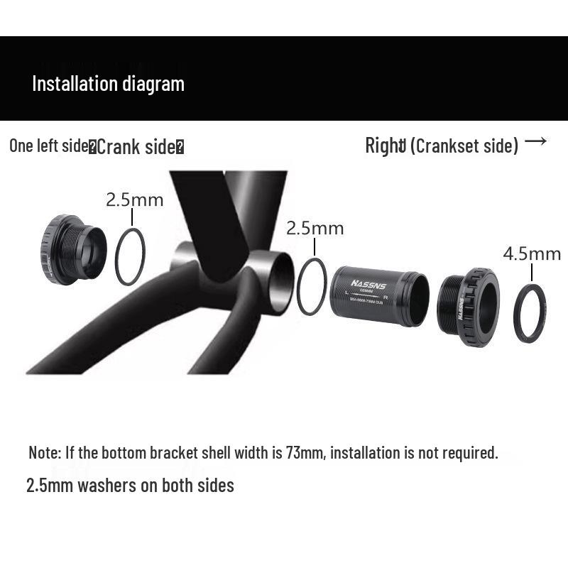 BSA 29mm DUB Ceramic Bearing Bottom Bracket for Road & Mountain Bikes