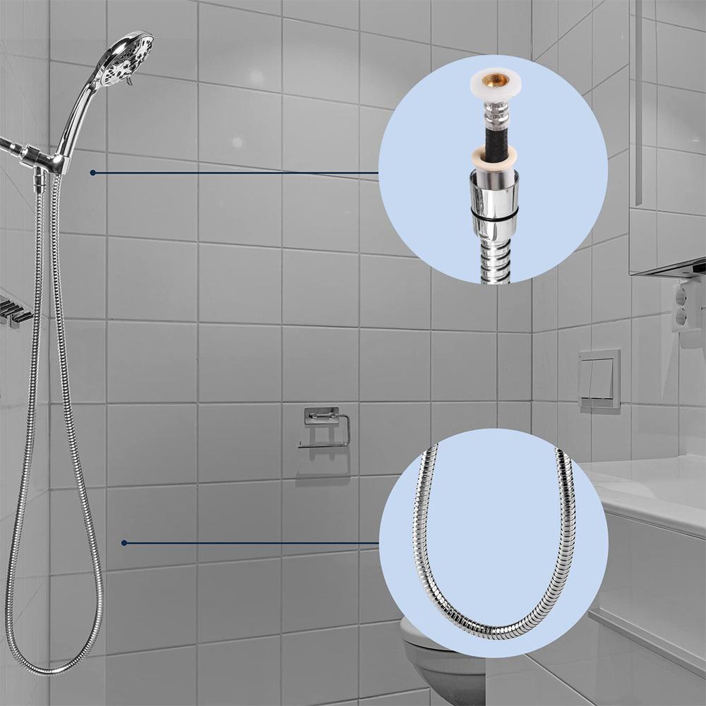 Durable Flexible Shower Hose 1.5M/3M Extra Long Stainless Steel Extension Shower Plumbing Pipe Hose Water Hose Bathroom Accesso