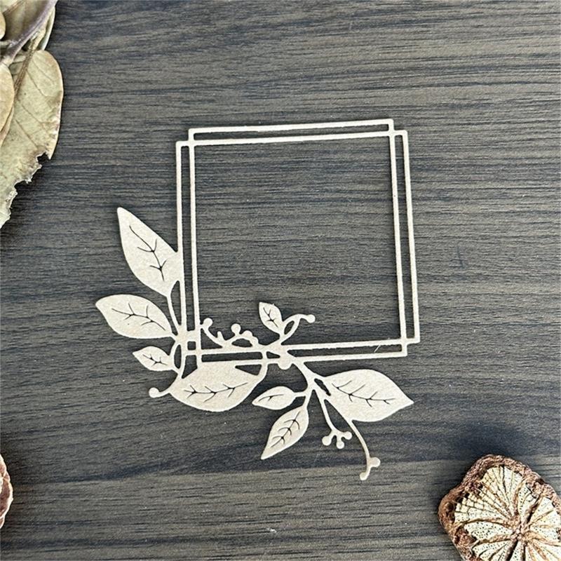 Leaf Photo Frame Carbon Steel Die Cut Stencils Decorative Embossing Paper Dies for Scrapbooking Photo Album Card Making