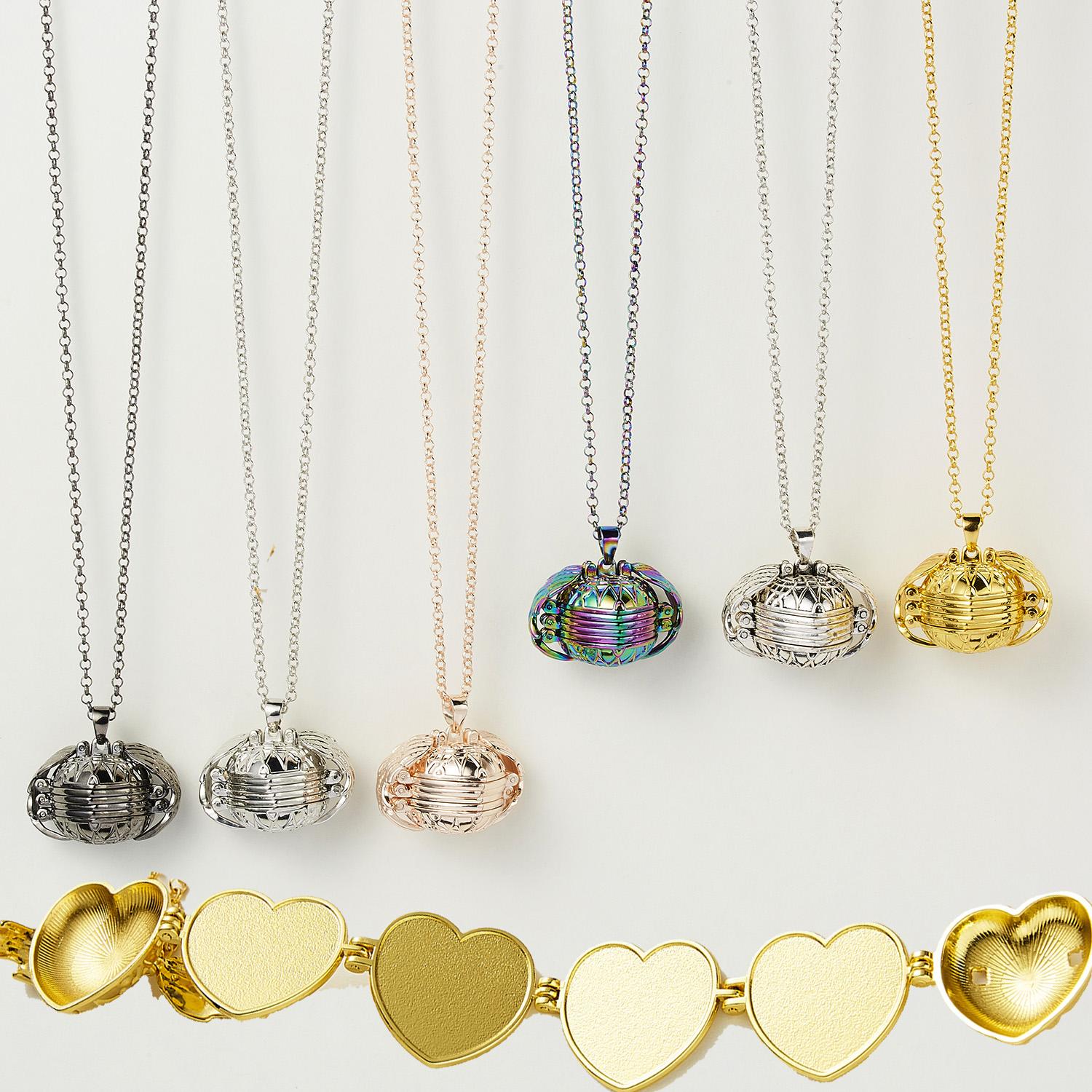 

Волшебный кулон в форме сердца с 8 фото, ожерелье в виде коробки с крыльями ангела, плавающий медальон с памятью, милый подарок для семейной пары