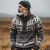 Men Loose Western Cowboy Style Casual Printed Pullover Short Sleeve T Shirt