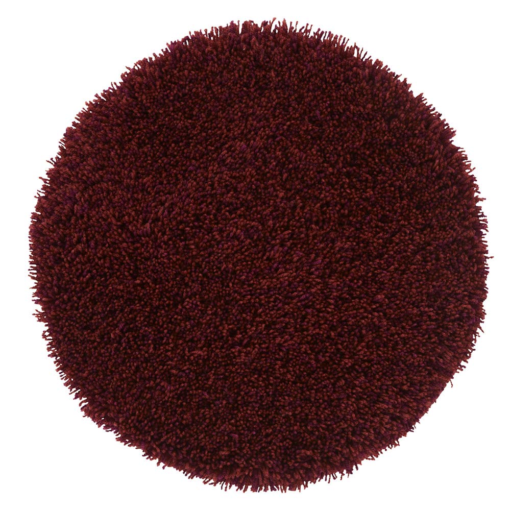 

Quarter Report Chair Pad Round Meadow Wine Pile 25mm Washable in Non-Slip (Chair Seat) Approx. 35cm [Made Japan]