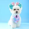 Summer New Mermaid Pearl Pet Headband Beach Tricolor Fish Scale Dog Scarf Dogs Stuff  Pet Accessories Dogs Bow Tie Dog Bandana