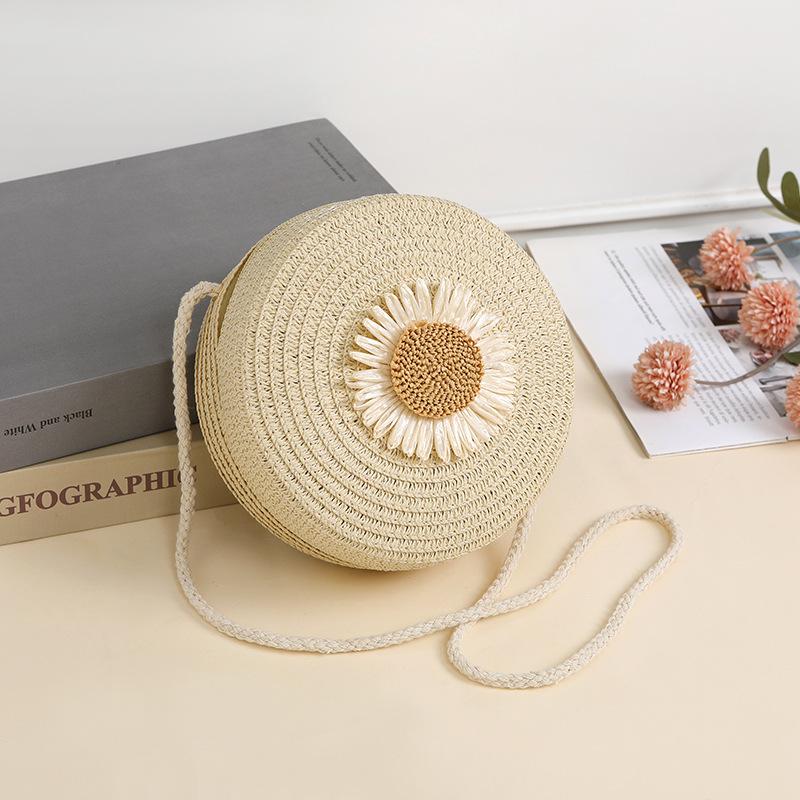 Rustic Raffia Straw Bag Woven Phone Bag Crossbody Female,Beach Straw Small Bag Holiday Style