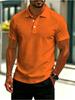 Men'S Novelty Polo Shirt, Bright Orange Solid Color, Mixed Colors, Multiple Specifications Available, Fashionable Design, Suitable for Daily Wear And