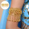 Metal Arm Chain Bracelet Upper Arm Cuff Fashion with Bell Pendant Tassel Adjustable for Belly Dance Performance Dancing Jewelry