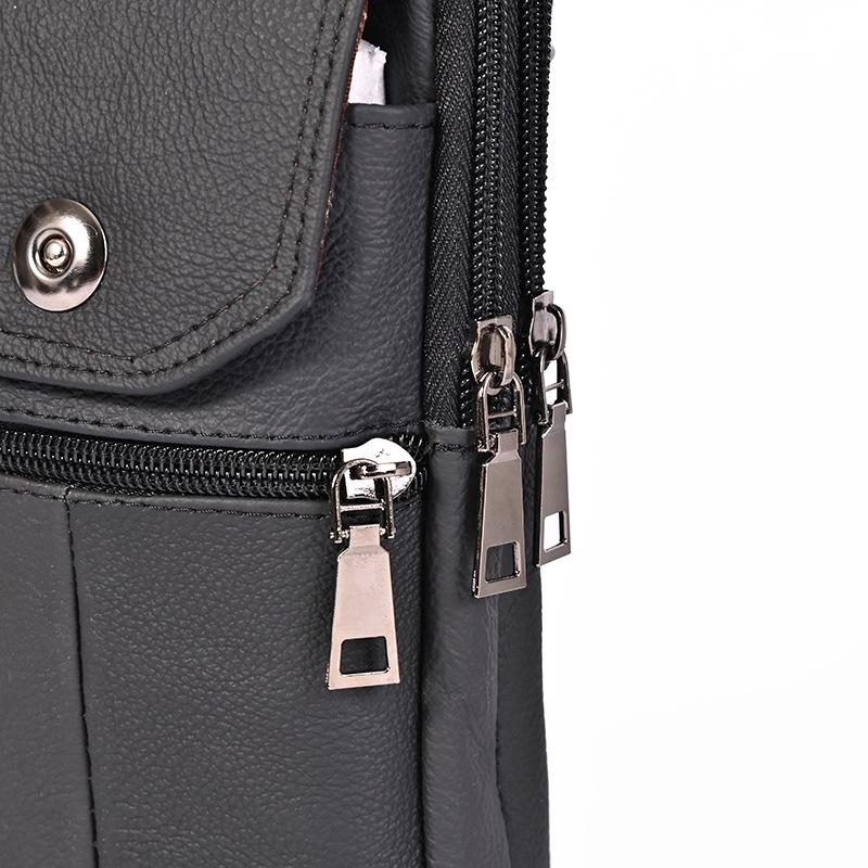 Men’s Cowhide Crossbody & Waist Phone Bag with ID Holder