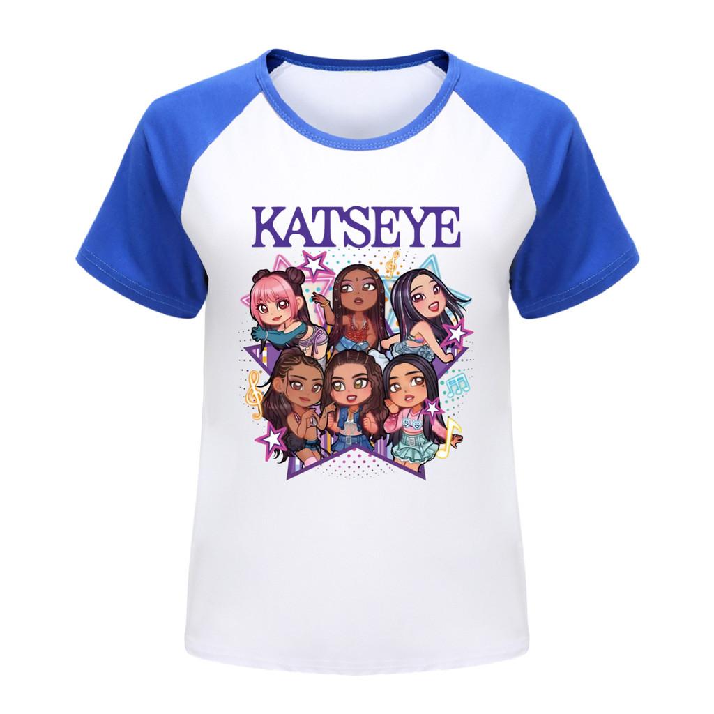 5301 Kids Girls KATSEYE Print T-Shirt Short Sleeves Top