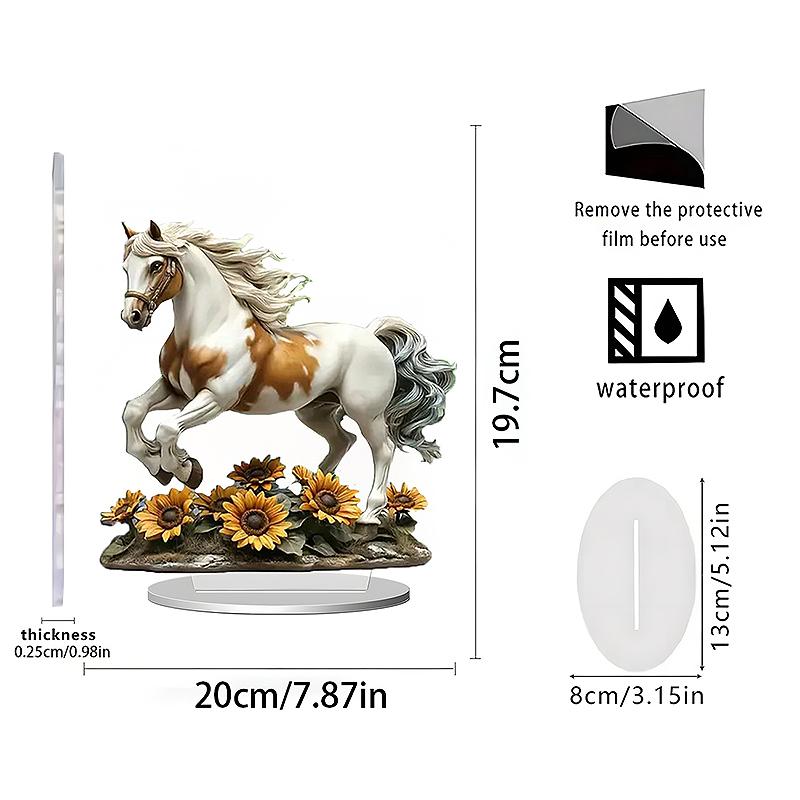 Das neue grenzüberschreitende weiße Pferd Acryl-Ornament ist als Heimdekoration geeignet