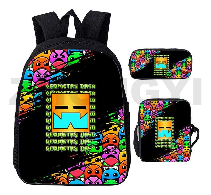 Three-Piece Schoolbag, Primary And Secondary School Students Cartoon Backpack, Children'S Schoolbag, Pencil Bag, Satchel.