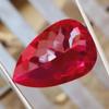 46 Ct Natural Mozambique Rich Red Ruby Pear Shape Certified Loose Gemstone