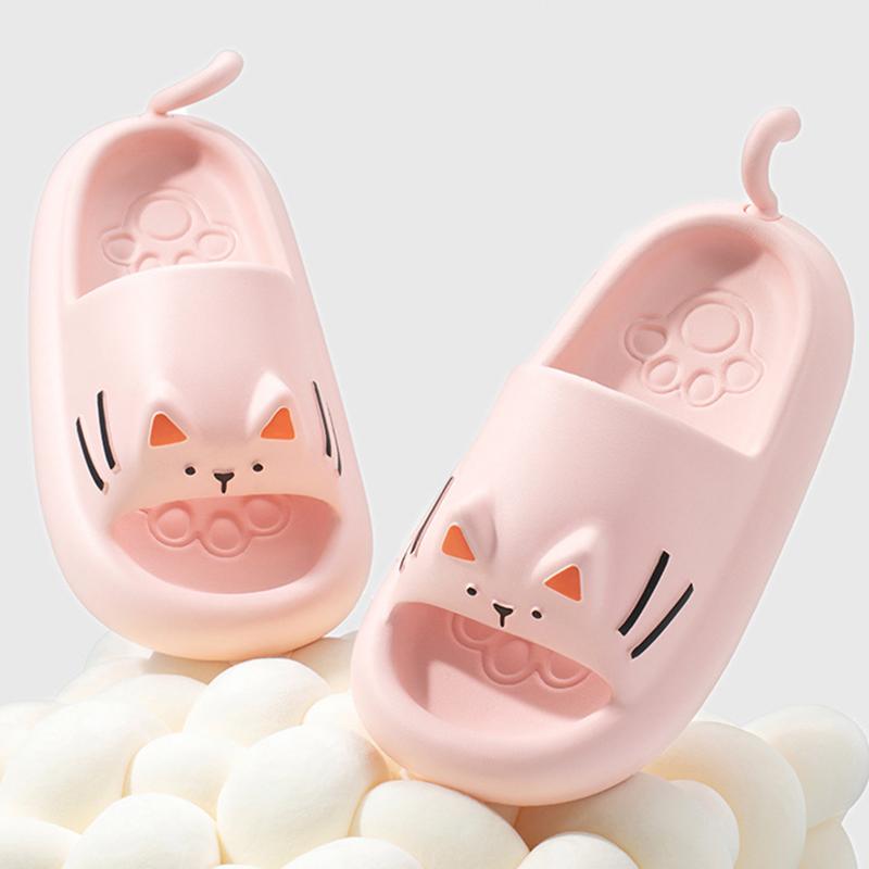 Cute Cartoon Daily Slippers for Women's In Summer Outwear 2024 New Type One Line Drag Thick Sole Durable Home Anti Slip Slippers