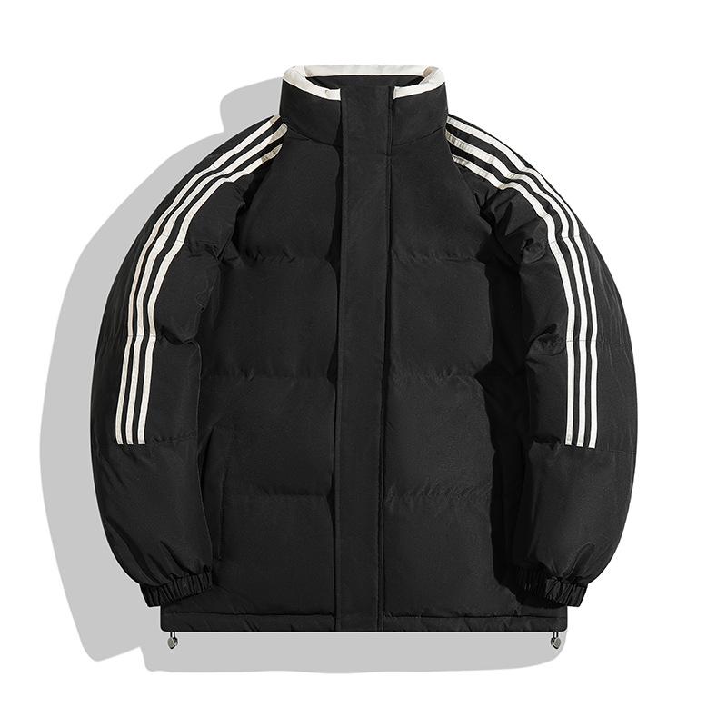 2024 Men's Trendy Windproof Cotton Jacket: Thick, Warm, Stand Collar Outerwear for Autumn/Winter