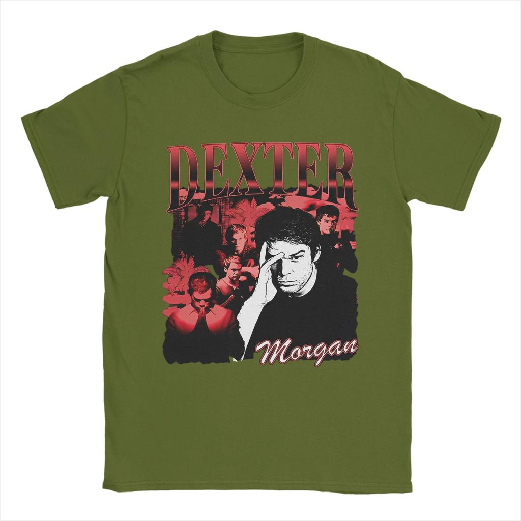 Dexter Morgan Movie TShirt Summer Crime TV Drama TShirts Mens Cotton O Neck Oversize Clothes Short Sleeve Streetwear Tops