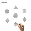 7 Pcs White Golden Skull Head Metal Dice Hollow Metal Polyhedral Dice Set Suitable for Role-Playing RPG  Board Game Card Game