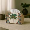 1pc Classic Mediterranean Ramadan Tissue Holder, Palm Tree Design Creative Storage for Living Room, Minimalist Color Tissue Holder, Napkin Dispenser