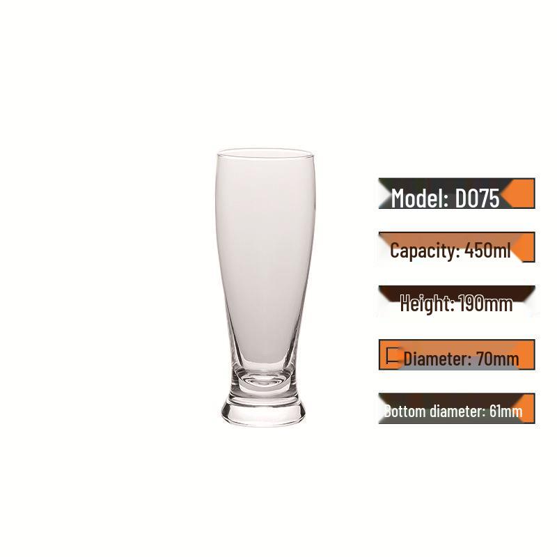 Custom Short Round Trophy Glass - White Homebrew Beer and Juice Glass, Large Capacity with Thick Bottom