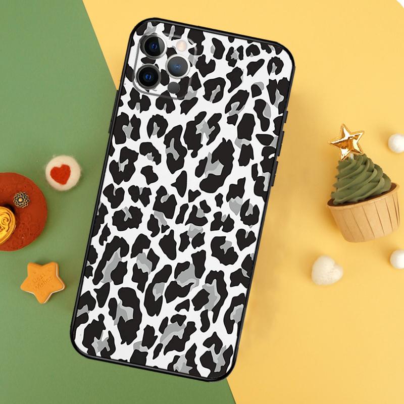 Leopard Print Black Cheetah Pattern Phone Case For iPhone 17 Pro Max 17Air 16E 15 14 13 12 11 16 Pro Max Mini Shockproof Cover