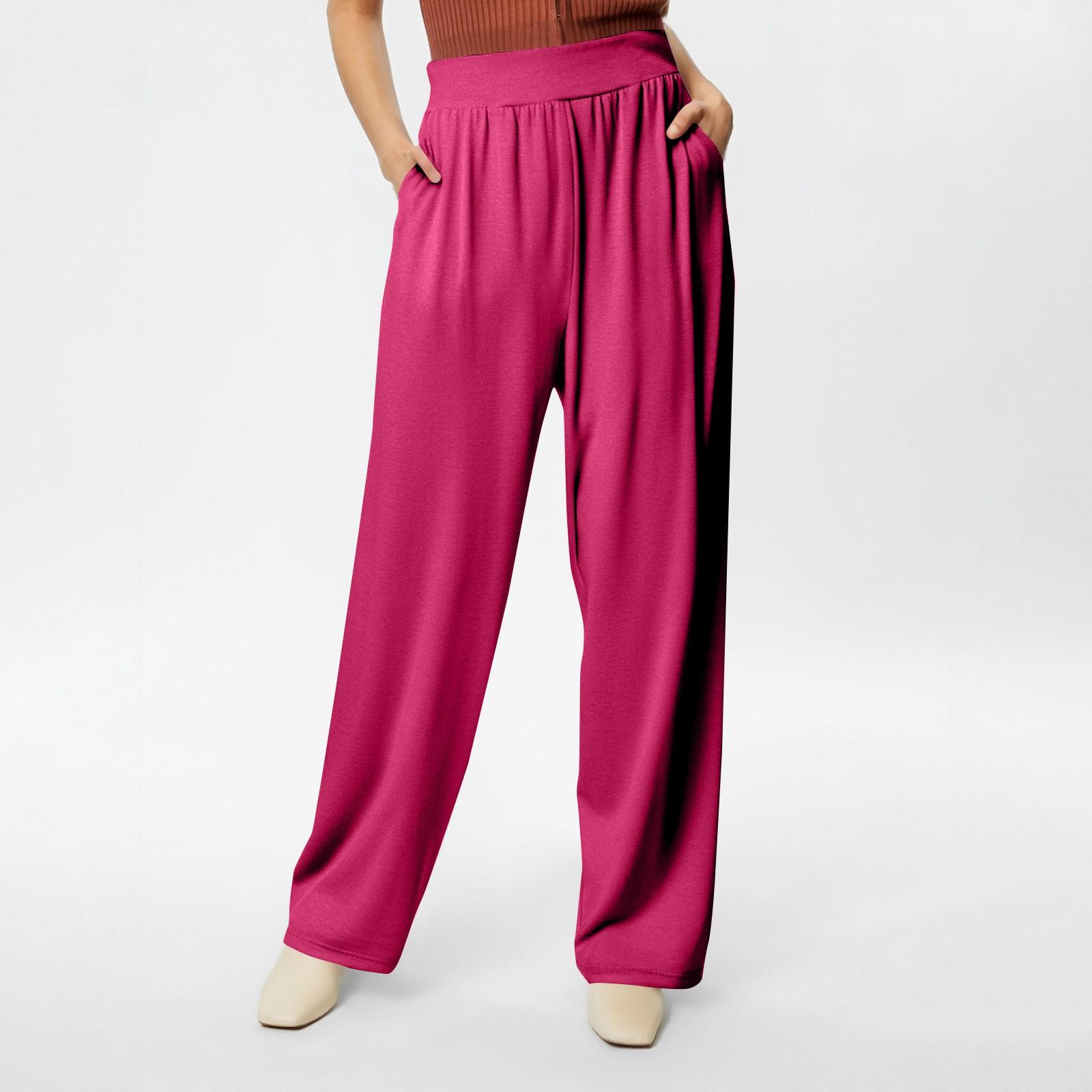 

Women s Casual Drawstring Elastic Waist Pants Comfortable Straight Yoga Loose Color Pants XXXL