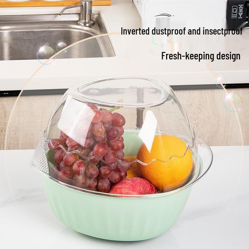 Multifunctional Transparent Drain Basket: Versatile Veggie & Rice Washing Basin with Sieve