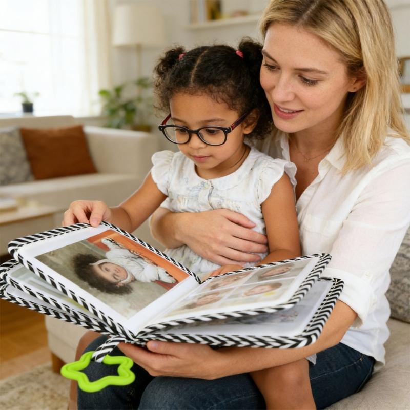 Soft Photo Cloth Book Baby's My Firsts Family Album My Firsts Book of Photos Baby Memory Album Holds 4×6 Pictures