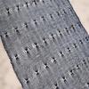Used New, hand-woven indigo-dyed stole, silk and cotton lace weave